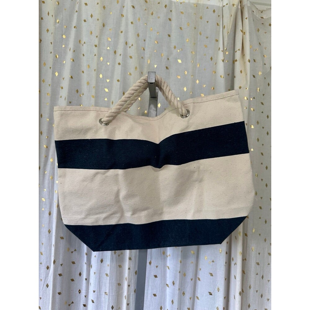 NWOT Kamehameha Schools Hawaii Campus Leed's Stripe Canvas Tote Bag - Picture 3 of 4